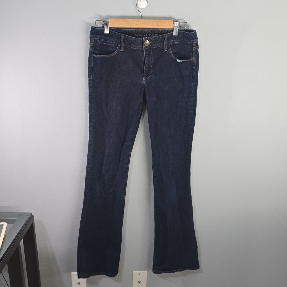 Banana Republic Jeans Wonen's Size 8 Size 29 Dark Indigo Bootcut Jeans